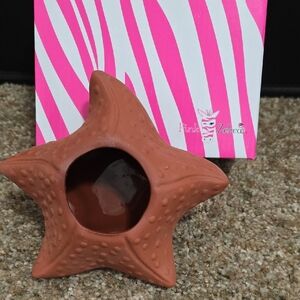 Pink Zebra Terracotta Starfish Holder